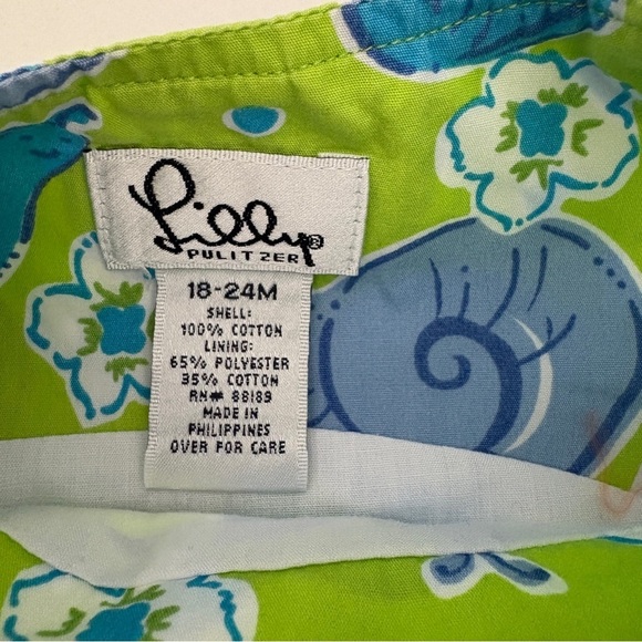 Lilly Pulitzer Dress escargot Snail Green Blue escargot - Picture 3 of 8